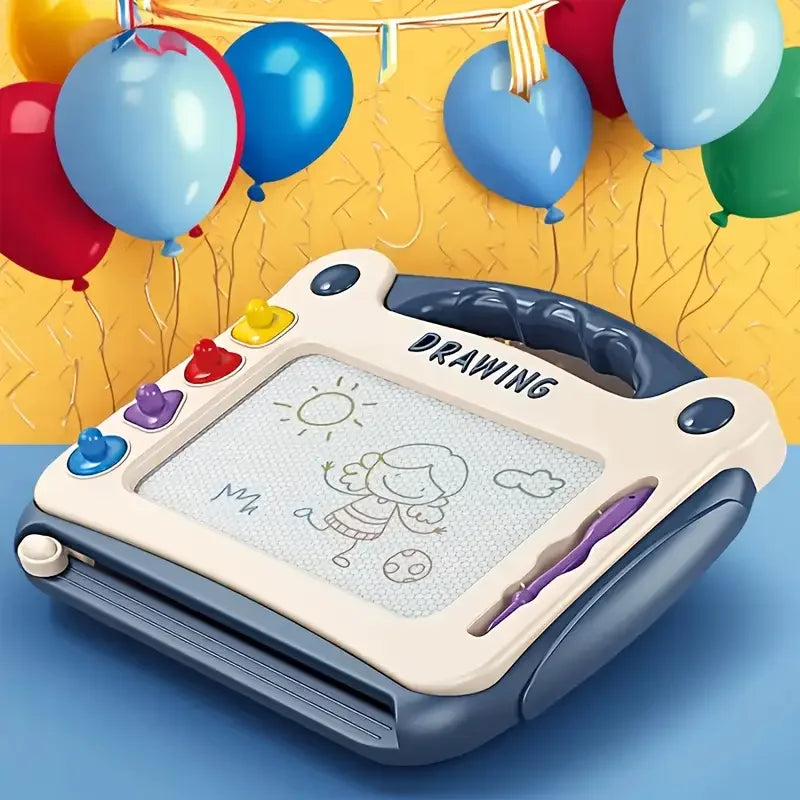 Toddler Magnetic Drawing Table Board, Erasable Kids Graffiti Writing Sketch Pad with Stamps & Pen, Portable Educational Drawing Toy, Perfect Children Holiday Birthday Gift