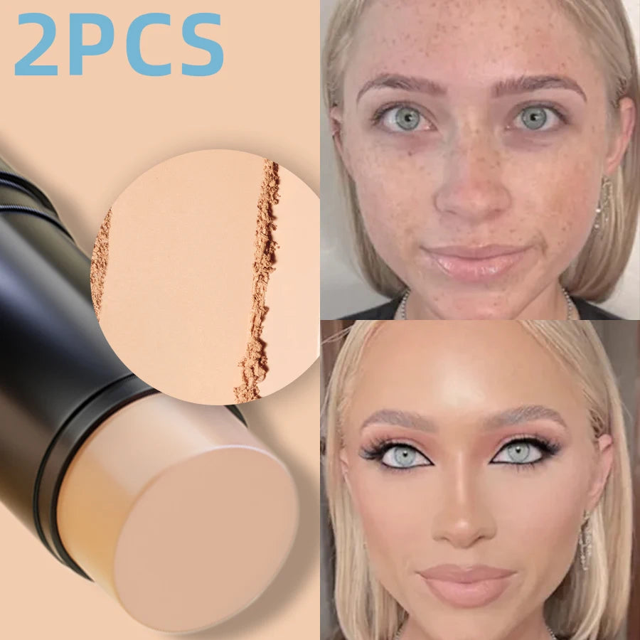 2pcs Face Foudation Concealer Stick Long Lasting Dark Circles Corrector Contour Concearler Pen Korean Makeup for Women Face Cosmetic