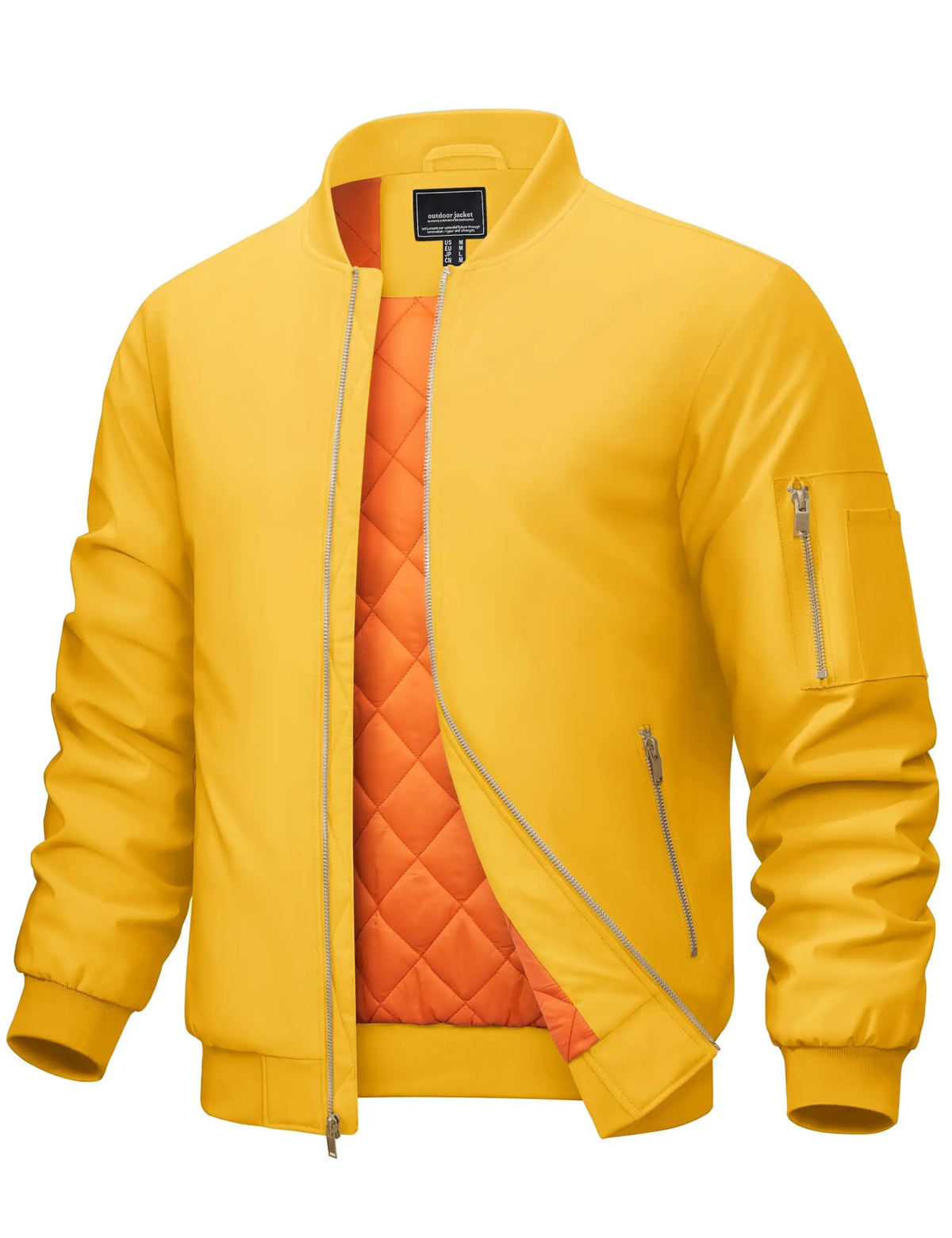 Cavva Men's Padded Windbreaker Jacket With Zipper Pockets For Travel