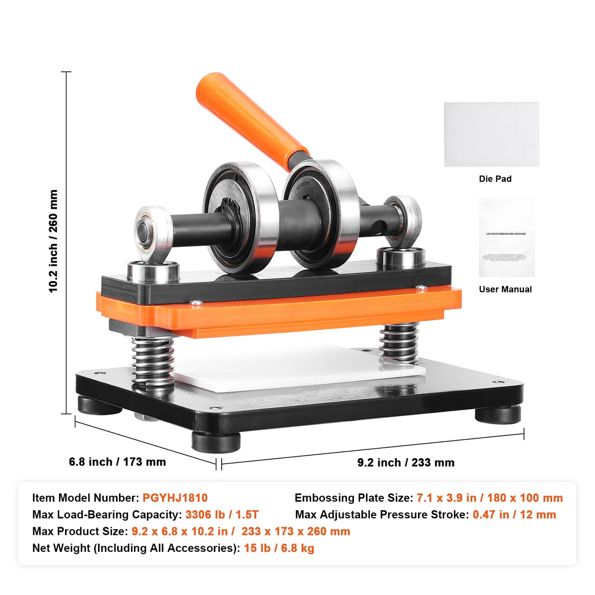 SucceBuy Manual Leather Die Cutting and Embossing Machine