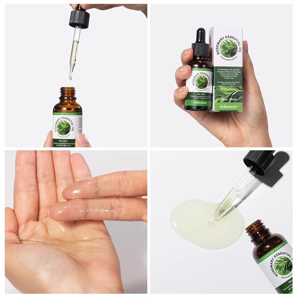 Rosemary Essential Oil 30ml Nourish Scalp Support Hair Health Multi‑Use Oil For Hair Skin Eyelash Massage Shower Body Care Natural Hair Oil