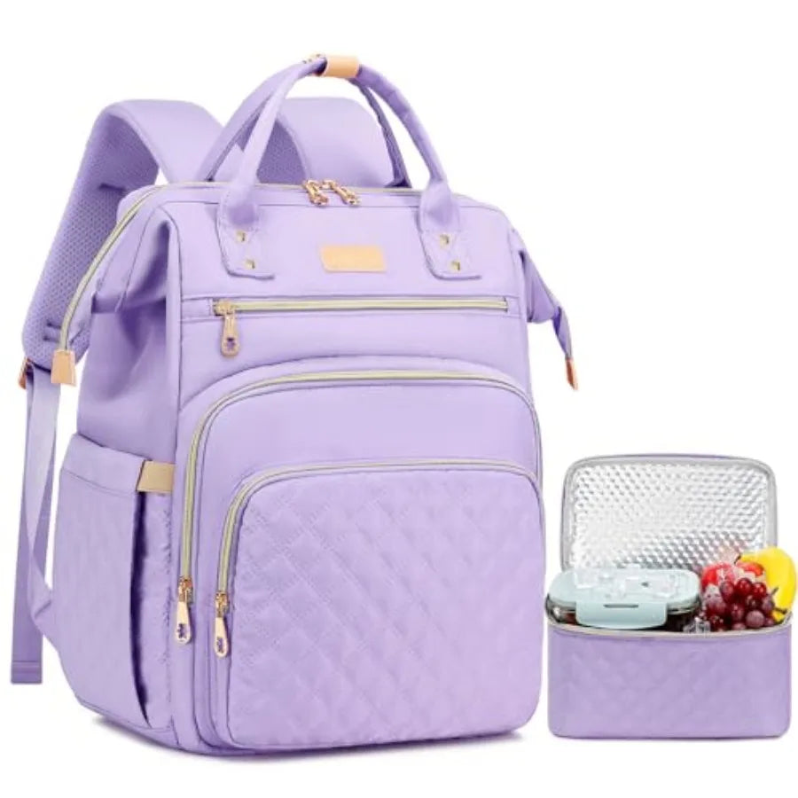 Lunch Backpack With Insulated Cooler And Laptop Compartment
