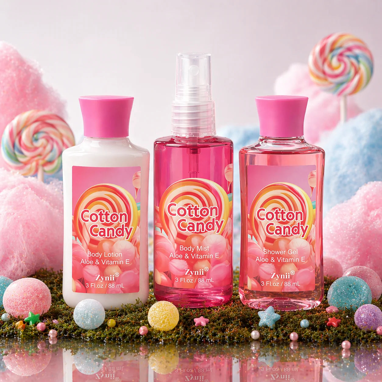 Mother’s Day Gift Set – Travel Bath & Body Kit (88ml Shower Gel, 88ml Body Lotion, 88ml Body Mist) Luxurious Foam, Fresh Deodori