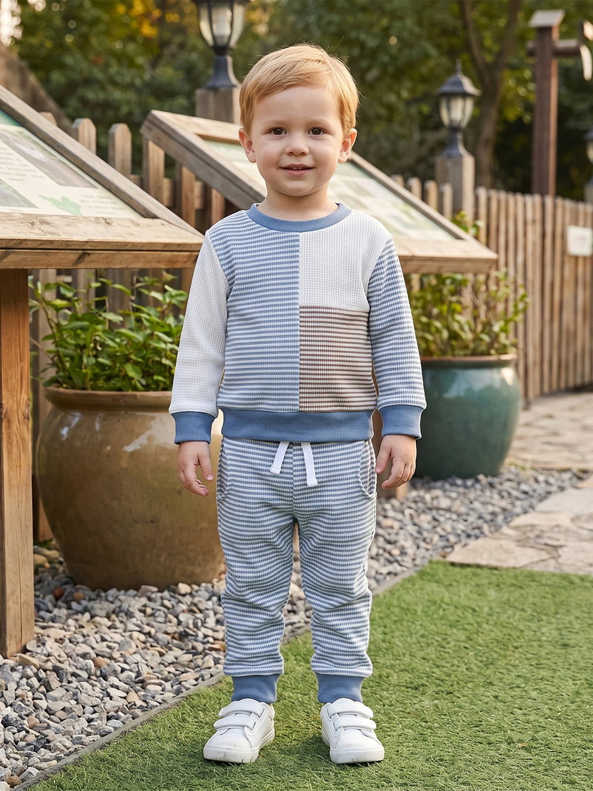 Baby Boy Fall Sleeve-Sweatshirt Toddler Baby Boy Fall Outfit Striped Boy Fall Boy-Fall-Outfit Outfit Striped Toddler Baby