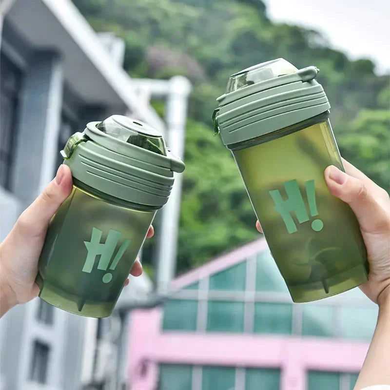 500ml Protein Powder Shaker Bottle Leak Proof Water Bottle for Gym Fitness Training Sport Shaker Mixing Cup with Scale