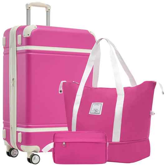 28"Hardshell Luggage Sets with Bags Lightweight Suitcase Double Spinner Wheels with TSA Lock ,Single Vintage Luggage ,Suitcase