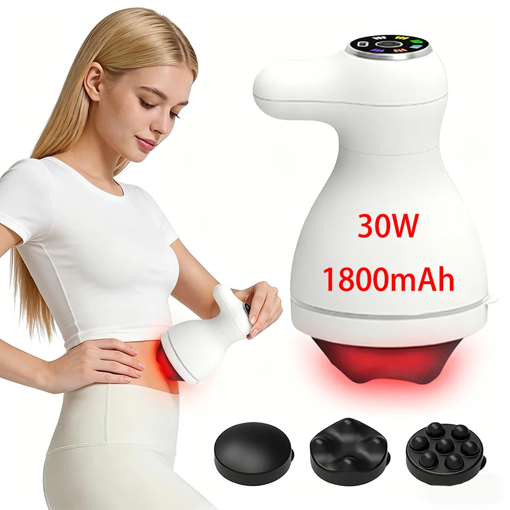 Electric Body Massager Cupping Device With LCD Display Heating