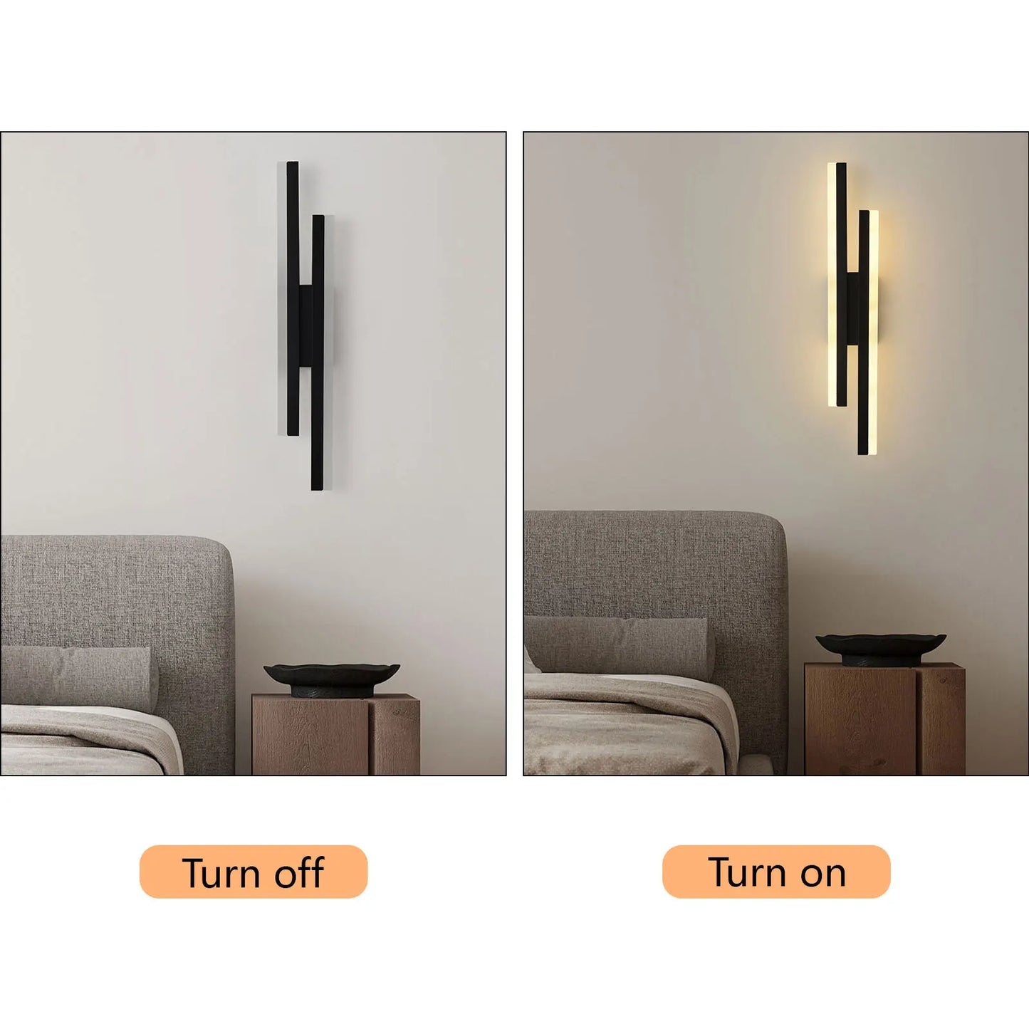 Set the Perfect Mood! 10W Dimmable LED Wall Sconce with Adjustable Color Temperature, Ideal for Living Room & Bedroom Lighting