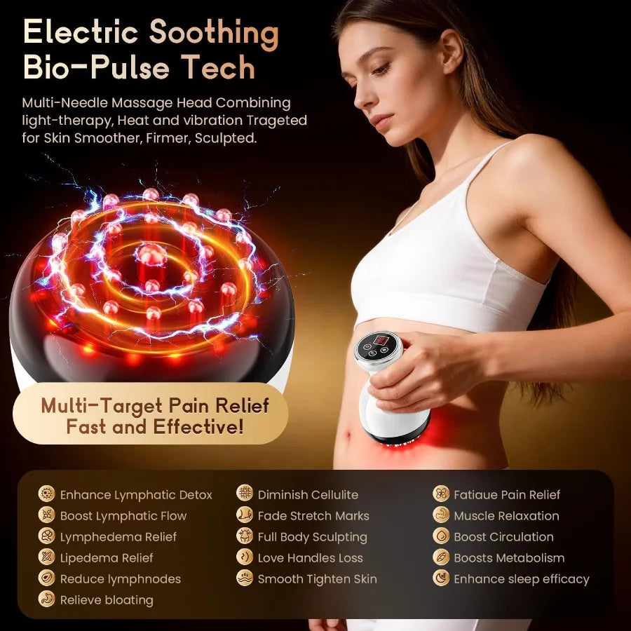YAO HUI HUANG Lymphatic Drainage Massager With Microcurrent Red Light