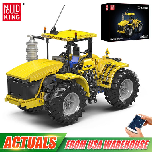 Mould King 17081/17082 Technical Car Toys The RC Challenger Articuated Tractor Building Block Enginerring Truck Brick Kids Gift
