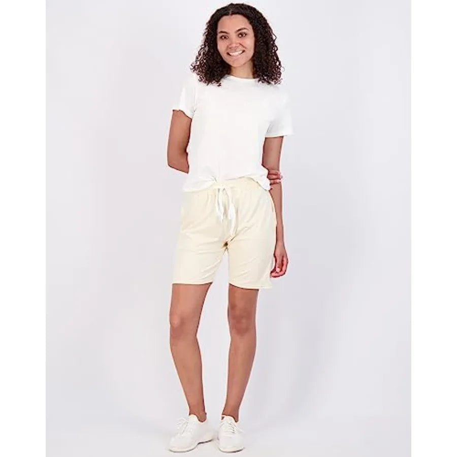 Women's Bermuda Yoga Shorts Four Pack With Pockets
