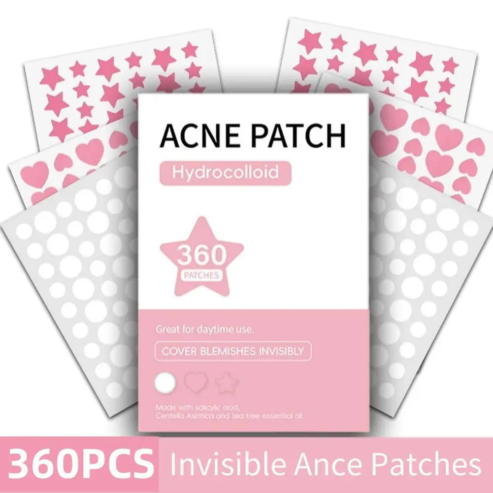 Hydrocolloid Acne Patches 360Pcs Invisible Spots Concealer Sticker