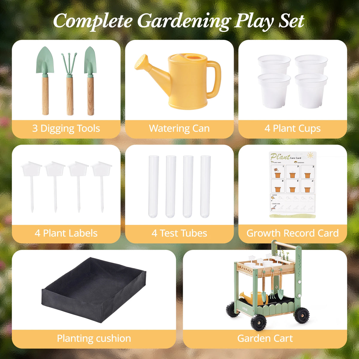 ROBUD Wooden Mud Kitchen Outdoor for Kids with Removable Sink Faucet Garden Tools Accessories Pretend Play Kitchen Toy Montessori Outdoor Toy Gift for Boys Girls Age 3+