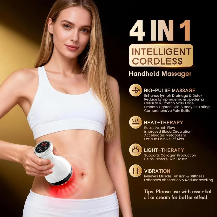 YAO HUI HUANG Lymphatic Drainage Massager With Microcurrent Red Light