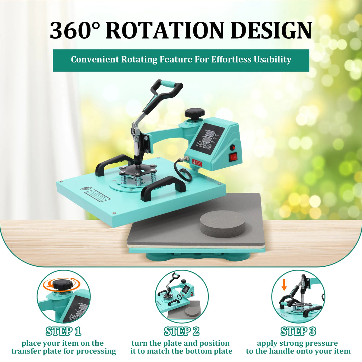 HiMISS 8-in-1 Swing Away Digital Sublimation Heat Press Machine
