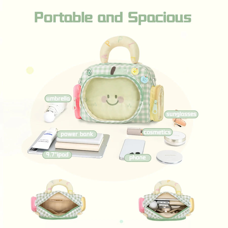 Kabaqoo Cute Apple Ita Bag Women Crossbody PU Leather