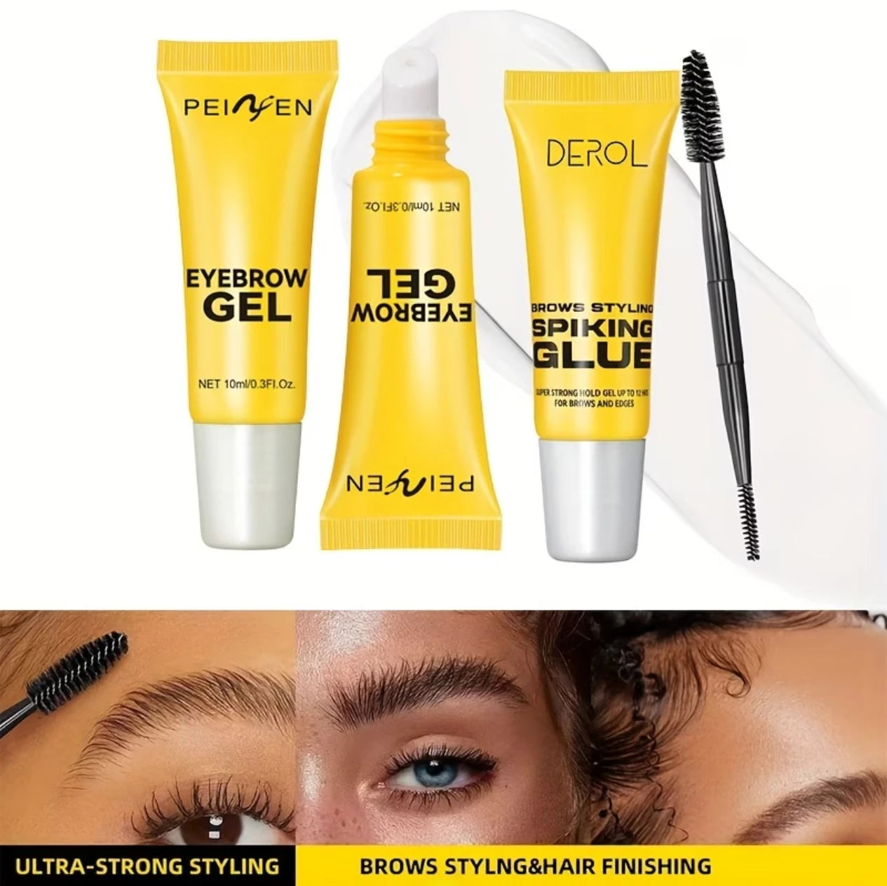 Styling Eyebrow Gel, Eyebrow Shaping Cream with Brush, Strong Hold Wild Eyebrow Gel, Mother's Day Gift