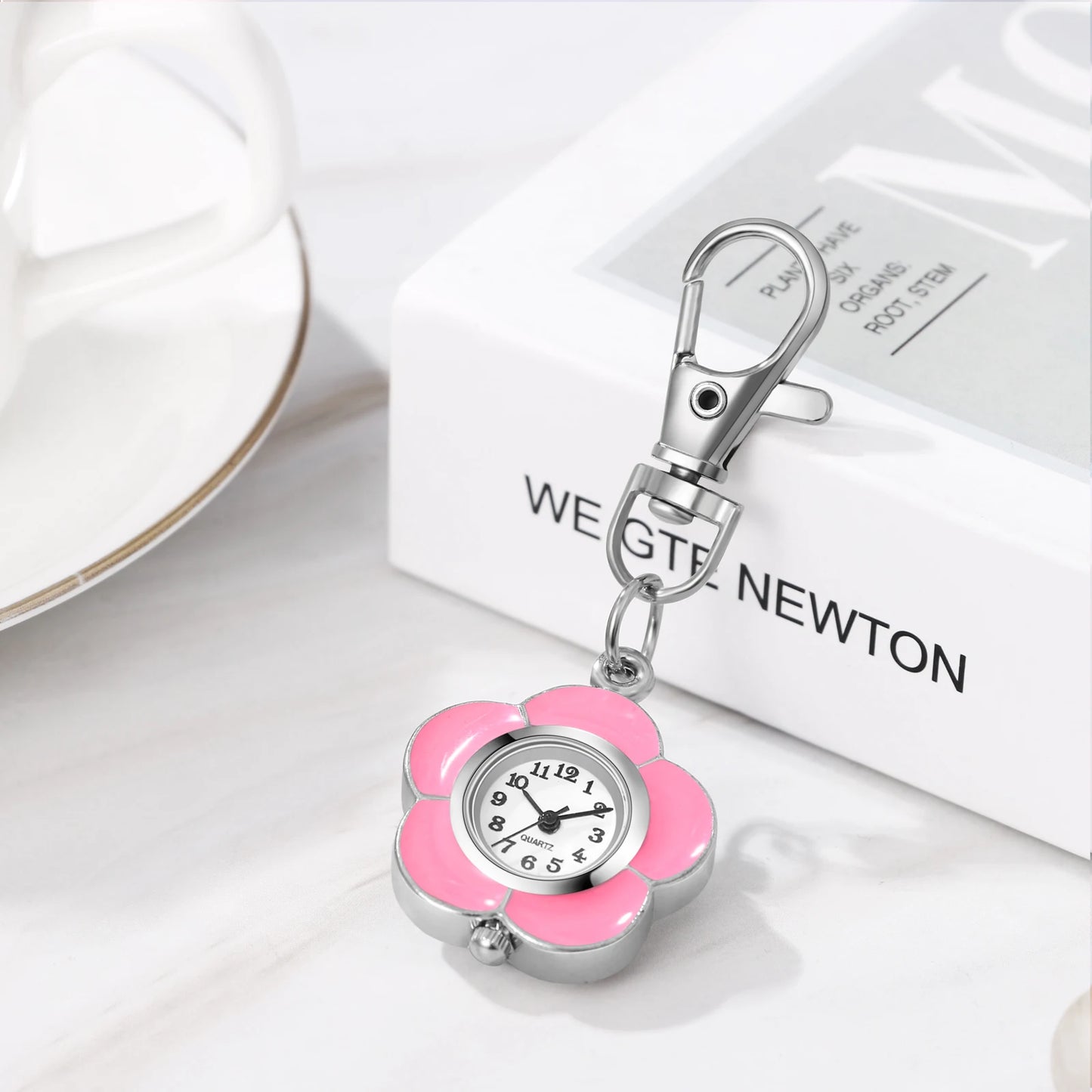 Analog Quartz HD Digital Dial Hanging Watch Mountaineering Buckle Watch unisex outdoor work study watch pink
