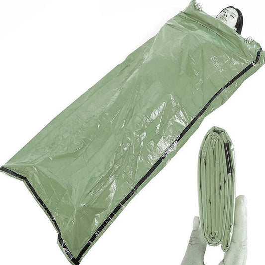 Emergency Blanket Waterproof Thermal Bivy Sack Portable Thermal Sleeping Bag for Camping Hiking Outdoor Adventure