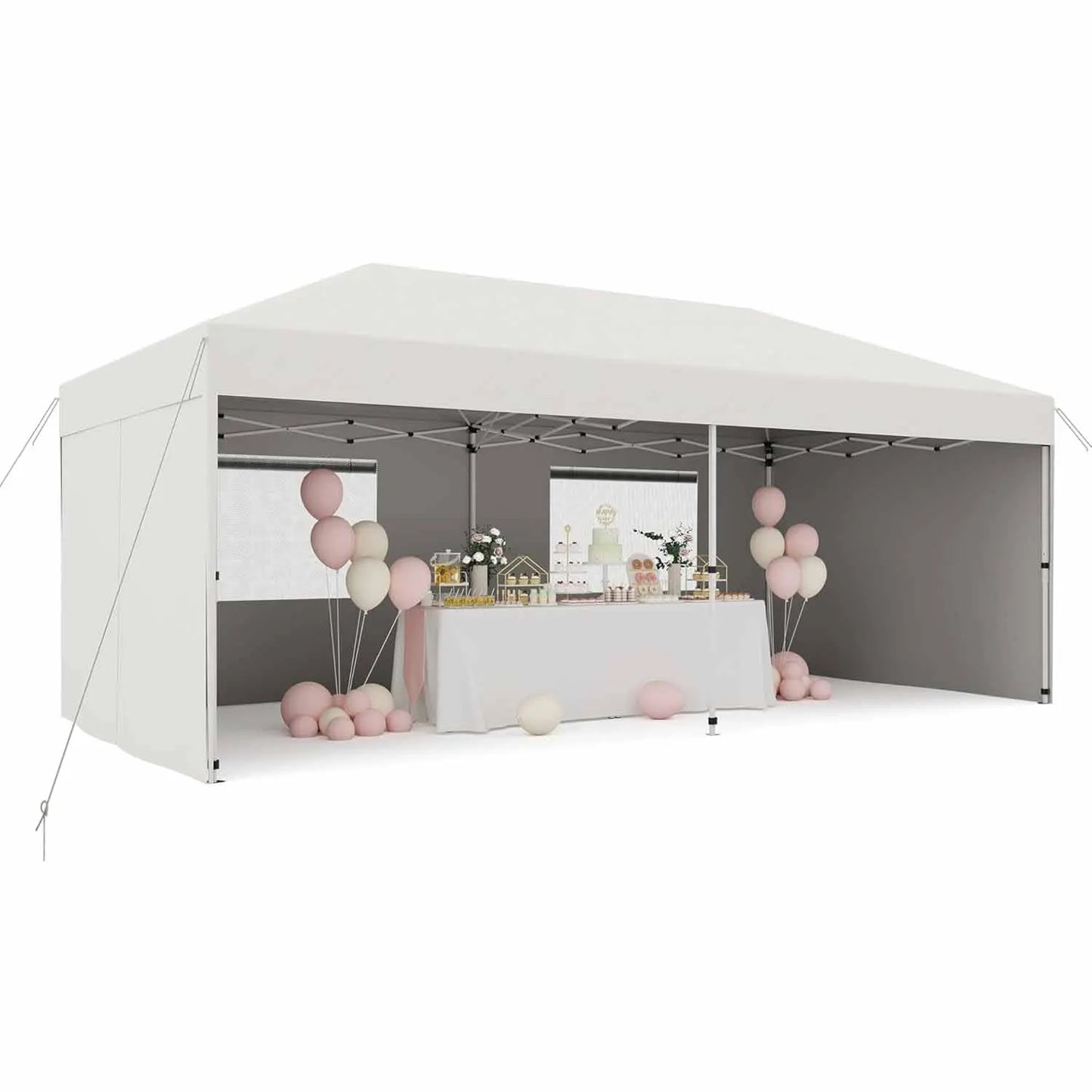 Pop Up Canopy Tent With Sidewalls 210D Oxford Fabric
