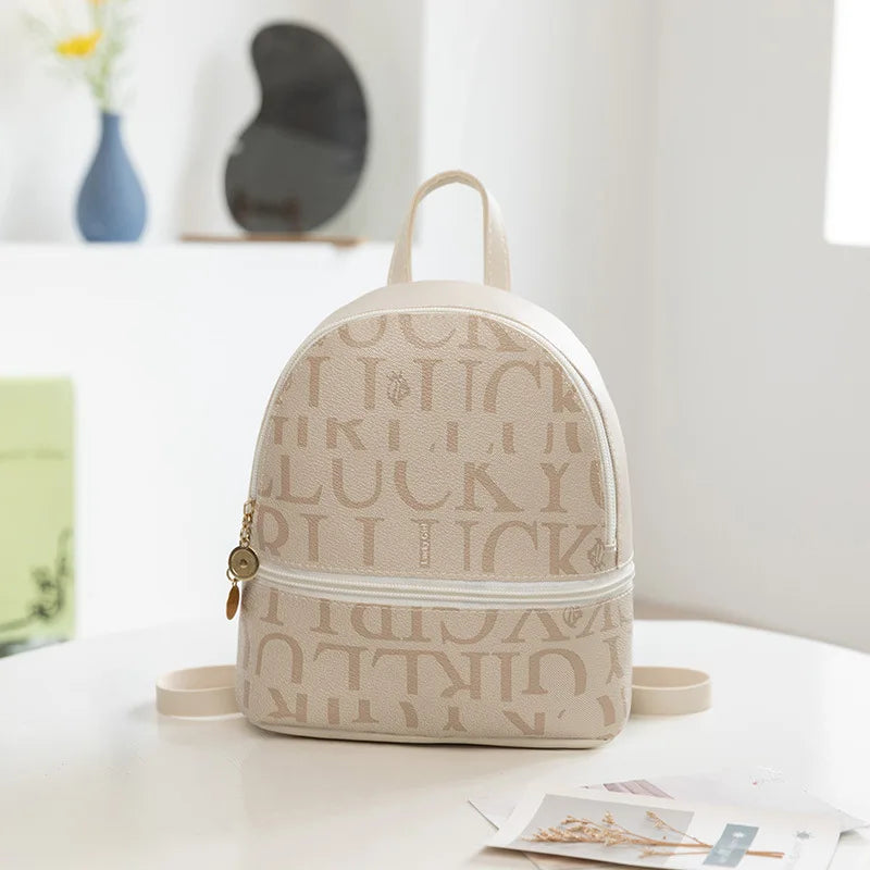 Mini PU Leather Crossbody Backpack For Women Travel