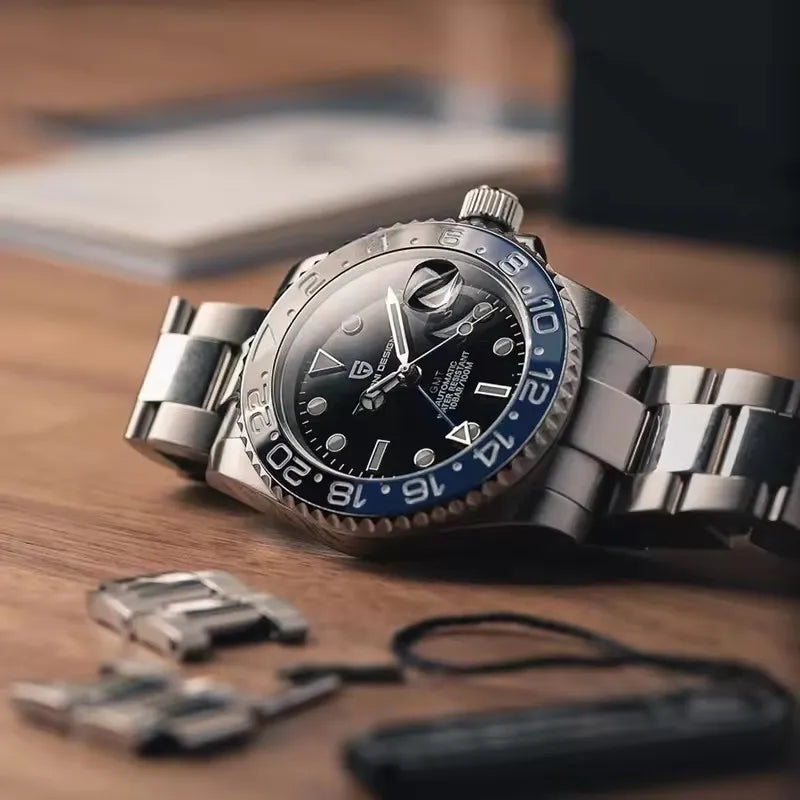 PAGANI DESIGN GMT Men's Luxury Sapphire Automatic Mechanical Watch
