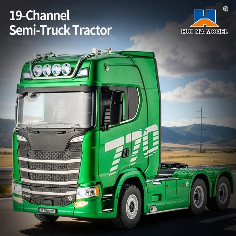 HUINA 1501 770S 1502 1/18 RC Tractor 2.4G 19CH RC Engineering Trailer Truck with Lights and Sound System RC Car Model Toy Gift  HUINA 1592 1:14 Scale RC Excavator 22 Channels