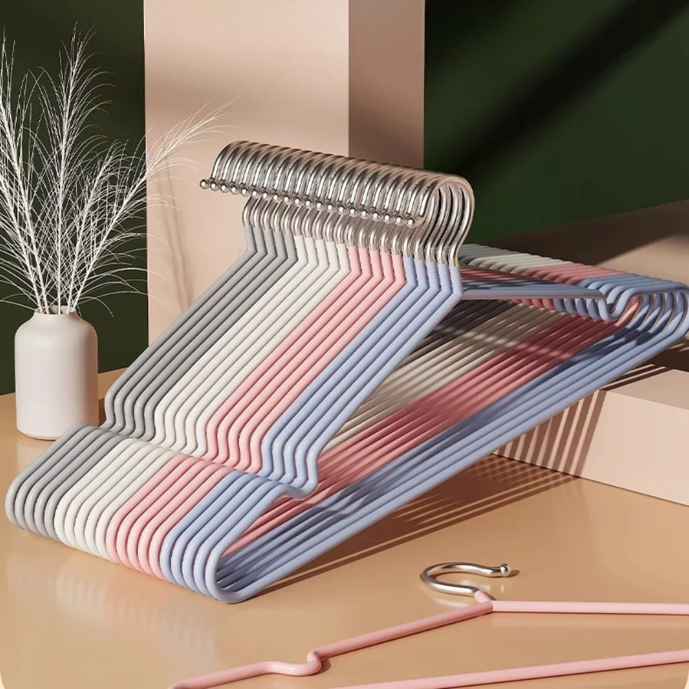 Metal Clothes Hangers Anti Slip Heavy Duty Space Saving Organizers