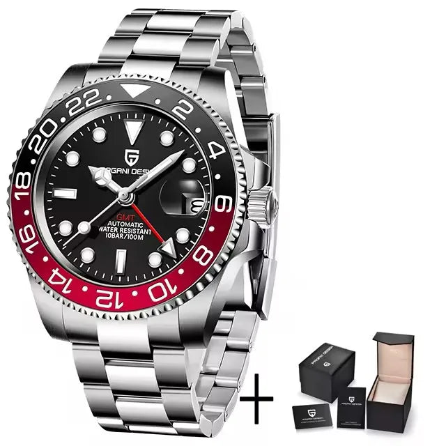 PAGANI DESIGN GMT Men's Luxury Sapphire Automatic Mechanical Watch