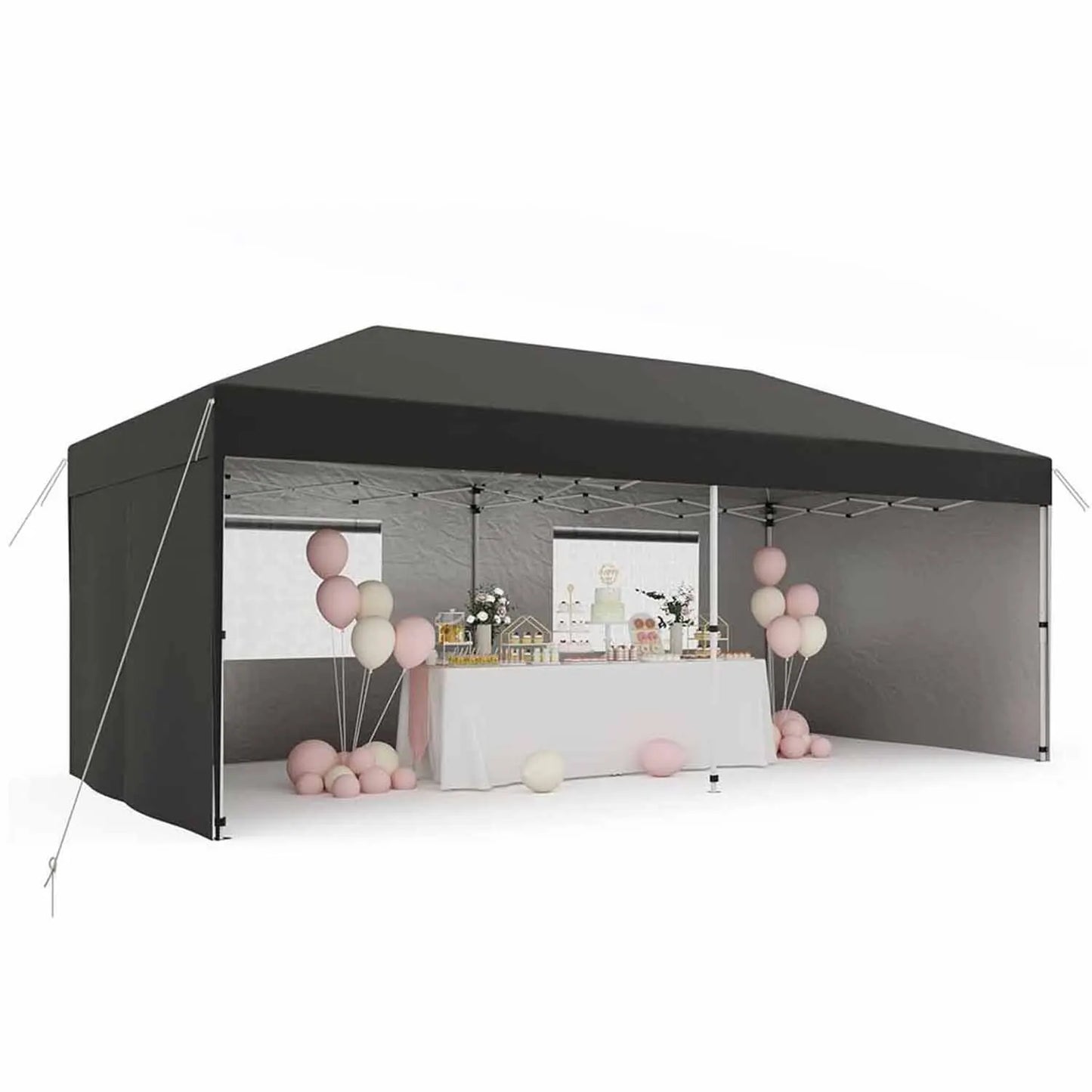 Pop Up Canopy Tent With Sidewalls 210D Oxford Fabric