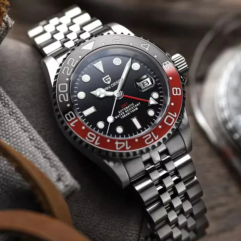 PAGANI DESIGN GMT Men's Luxury Sapphire Automatic Mechanical Watch