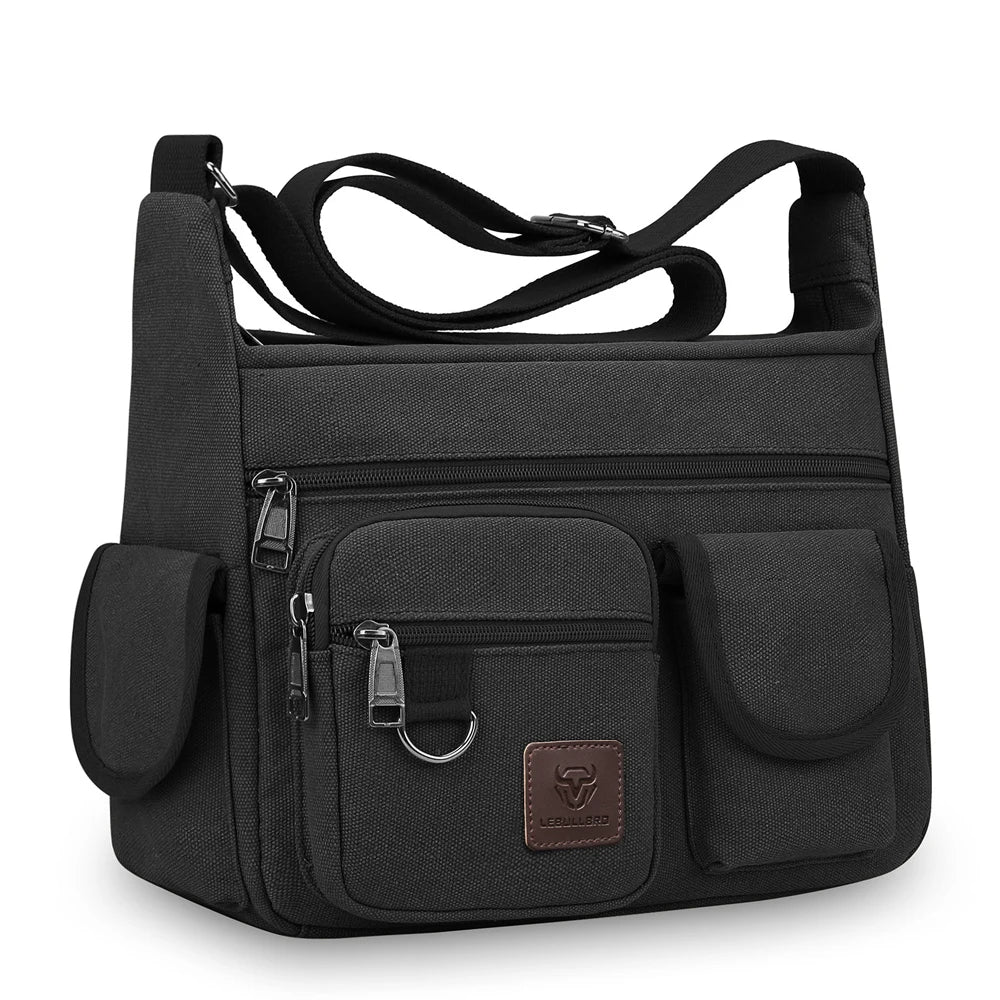 Men Retro Canvas Messenger Bag For School And Everyday Use