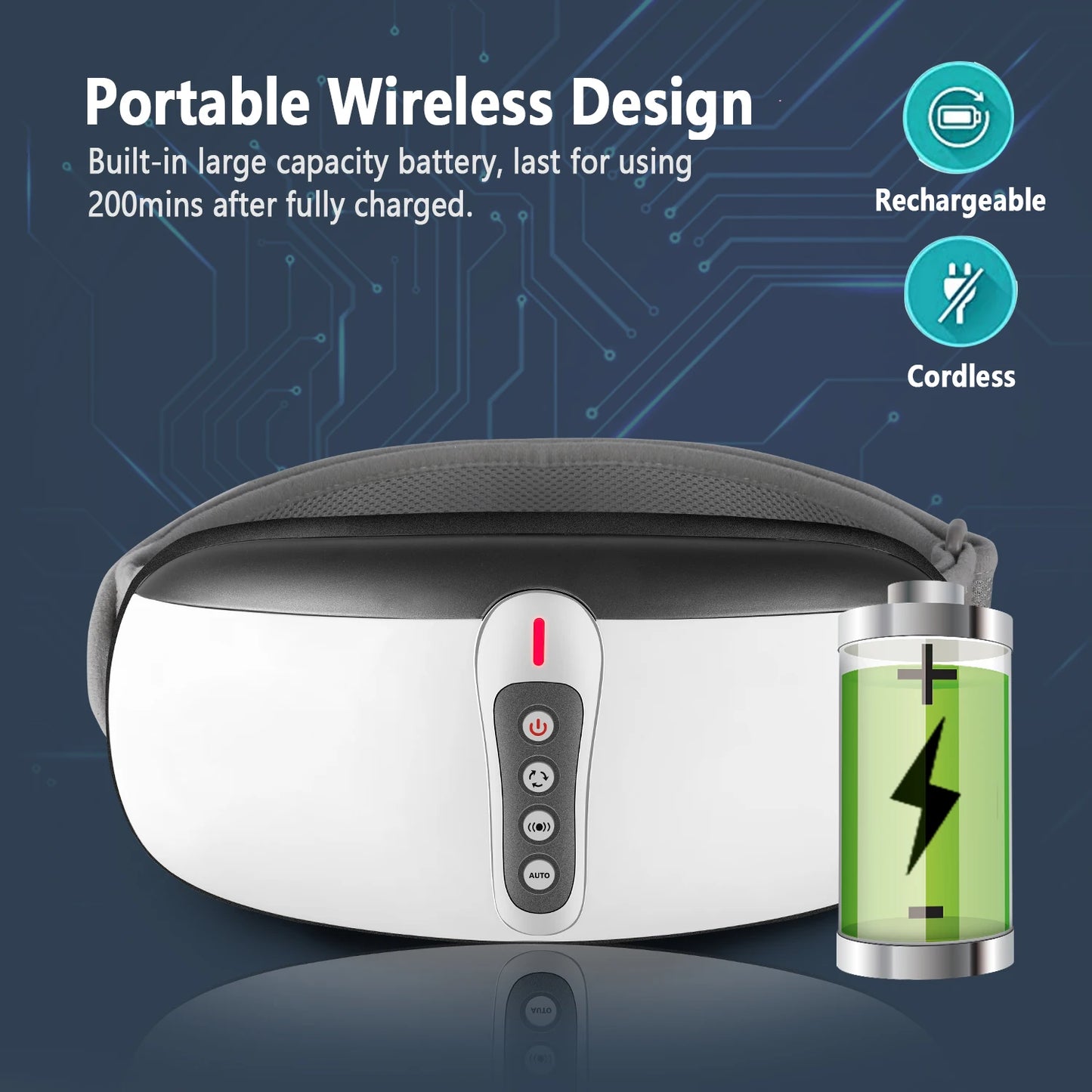 Wireless Slimming Belt Abdominal Massager With Vibration And Heating