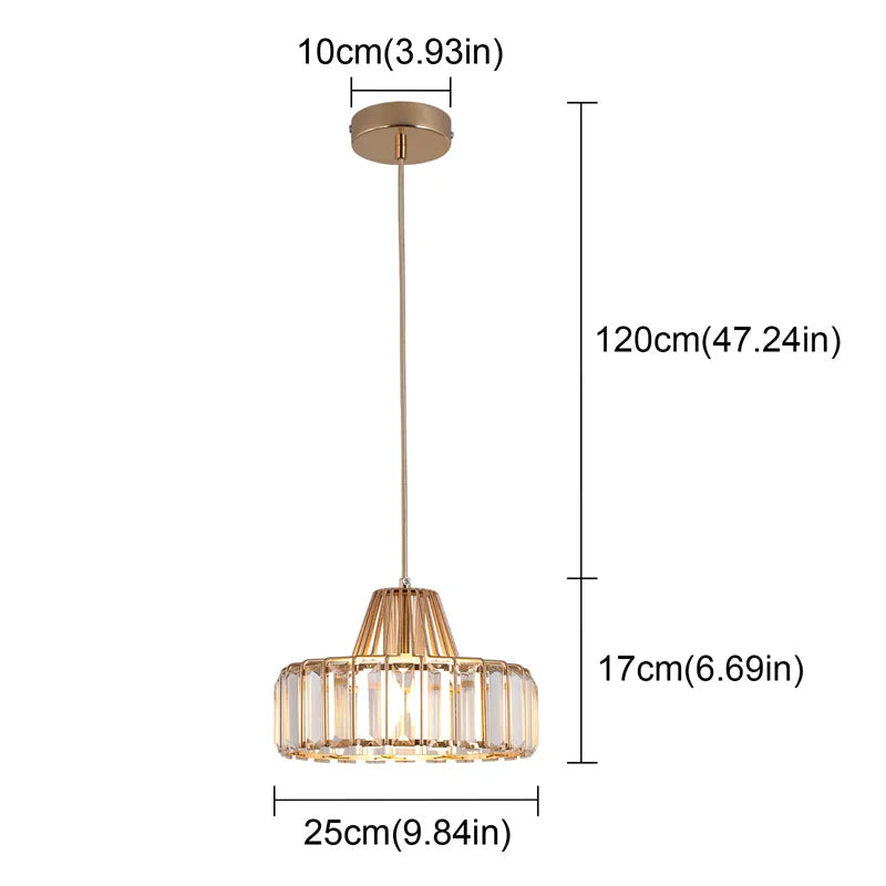 GreeLustr Crystal LED Chandelier Modern Pendant Ceiling Lamp
