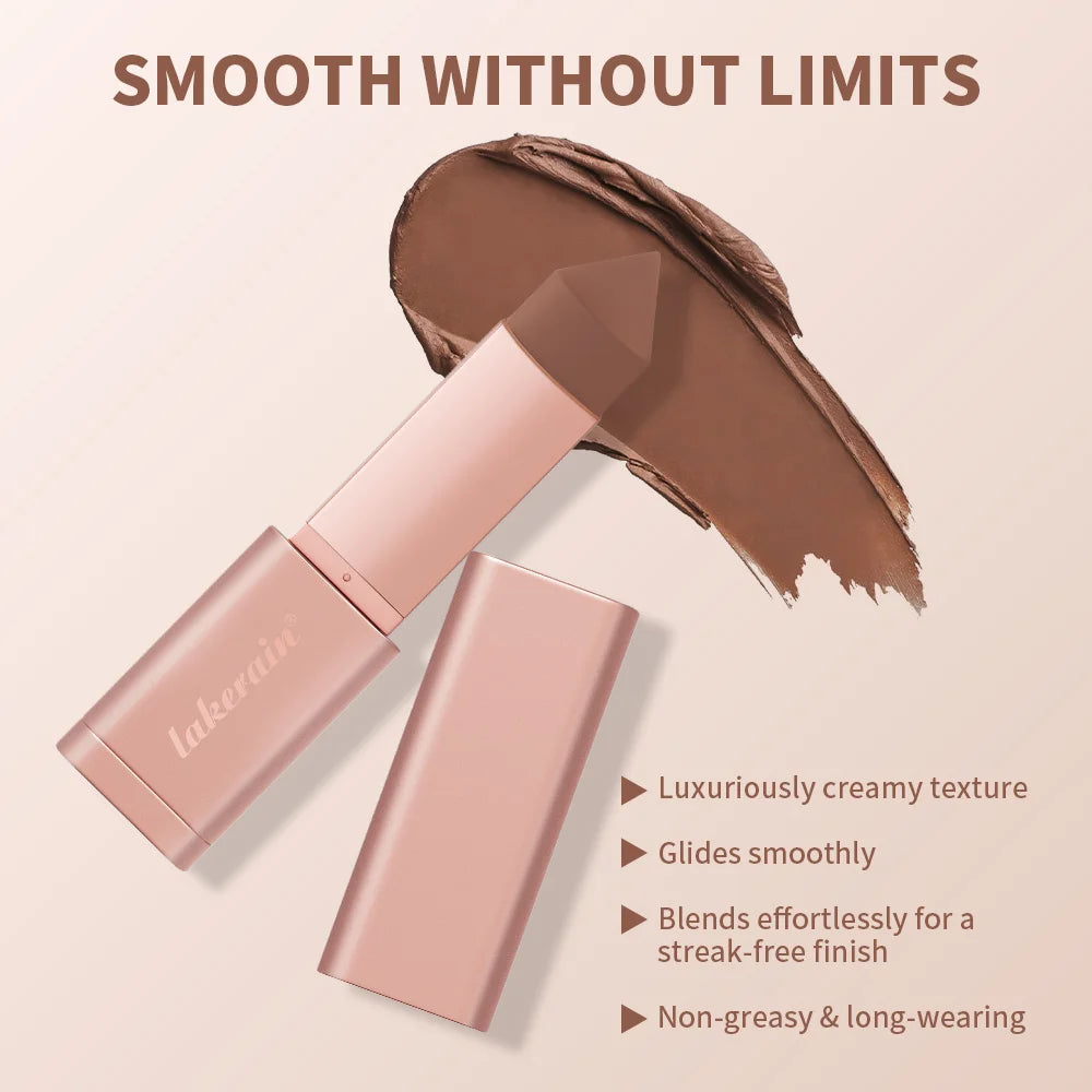 2Pcs Cream Bronzer Stick Smooth Blendable Face Contour Shading Stick Waterproof Long Lasting Natural Sun‑Kissed Bronzing Makeup For All Skin Tones