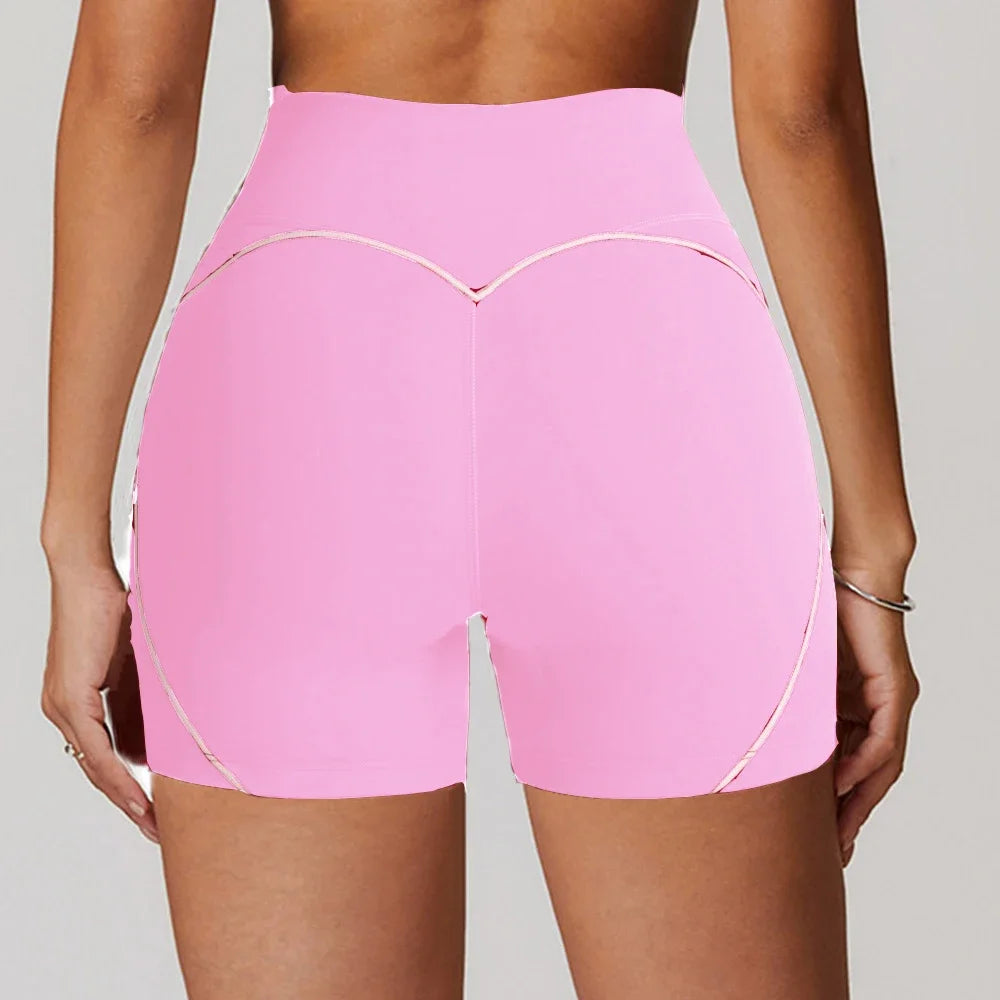 Womens Yoga Shorts High Waist Push Up Tights For Hip Lift Fitness