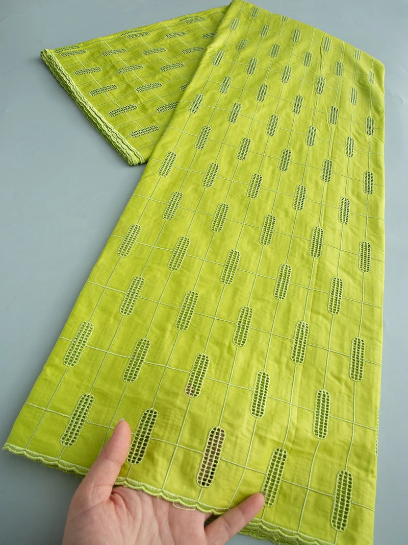 JiaDong Swiss Voile Cotton Lace Embroidery Fabric for Party Dresses