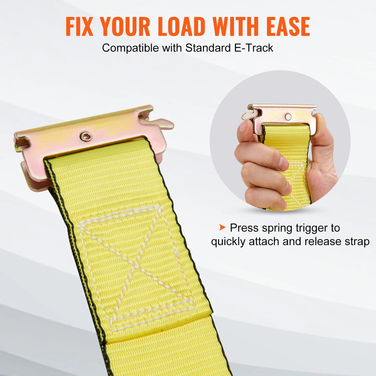 SucceBuy Heavy Duty E Track Ratchet Tie Down Cargo Straps