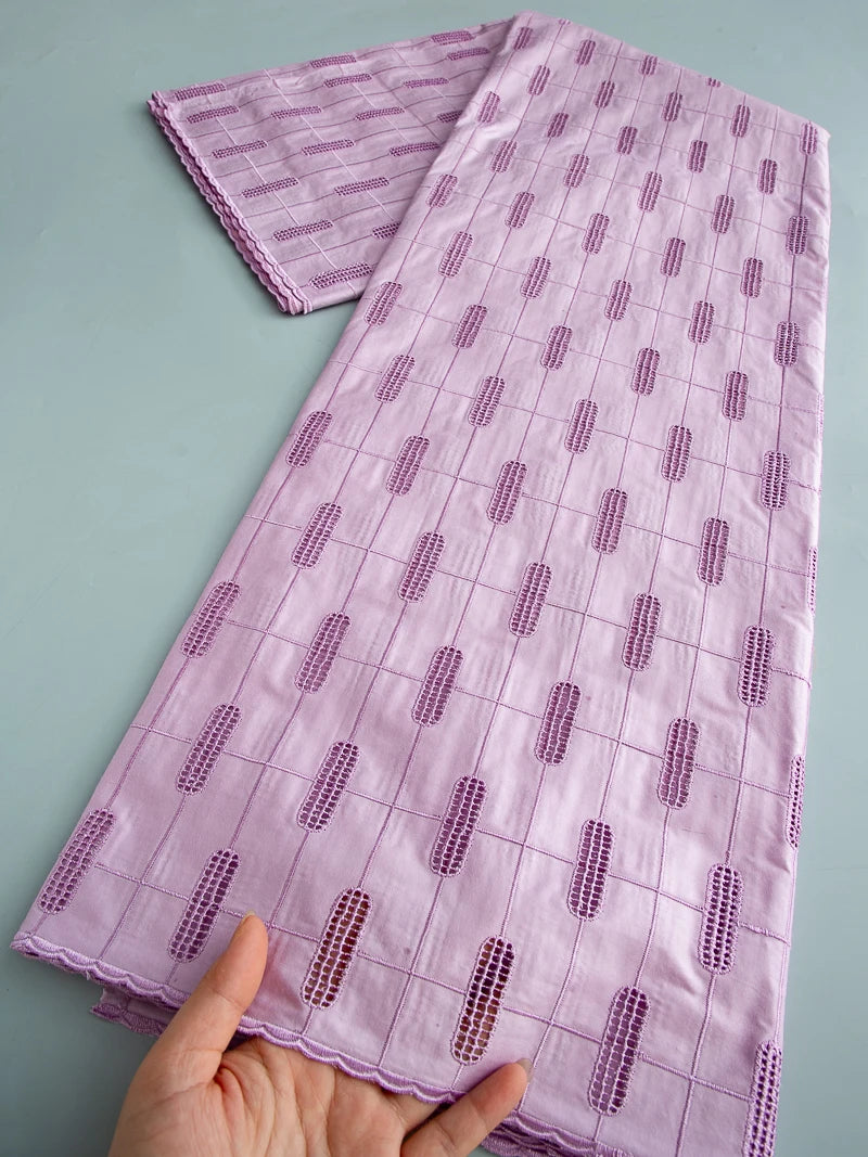 JiaDong Swiss Voile Cotton Lace Embroidery Fabric for Party Dresses