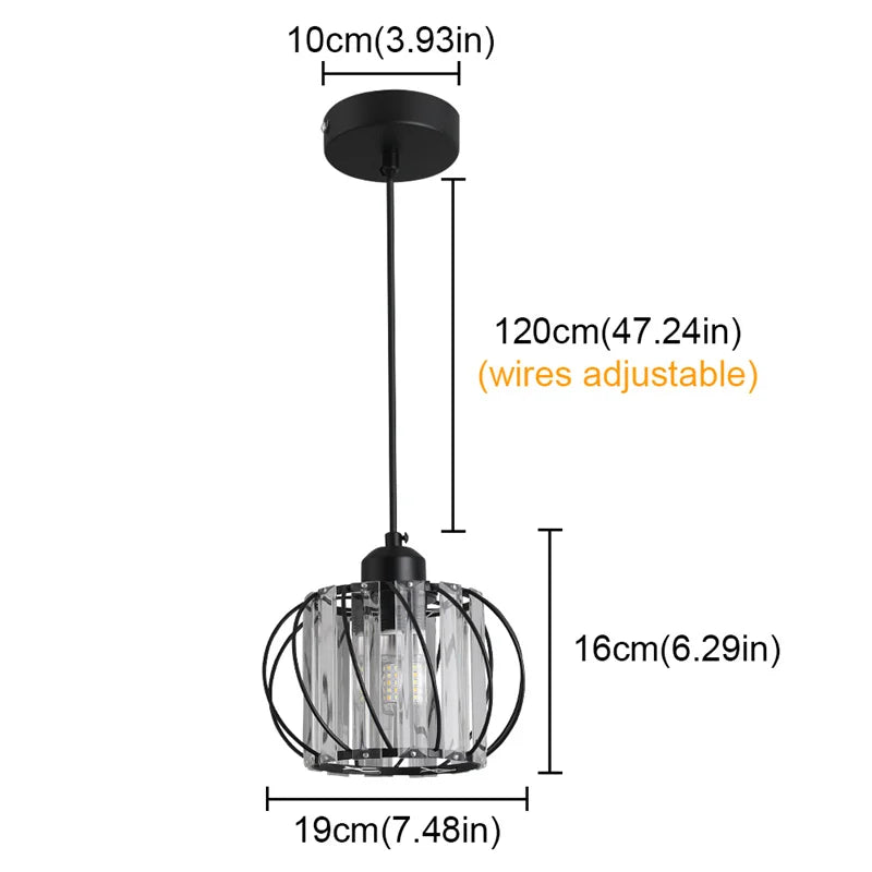 GreeLustr Crystal LED Chandelier Modern Pendant Ceiling Lamp