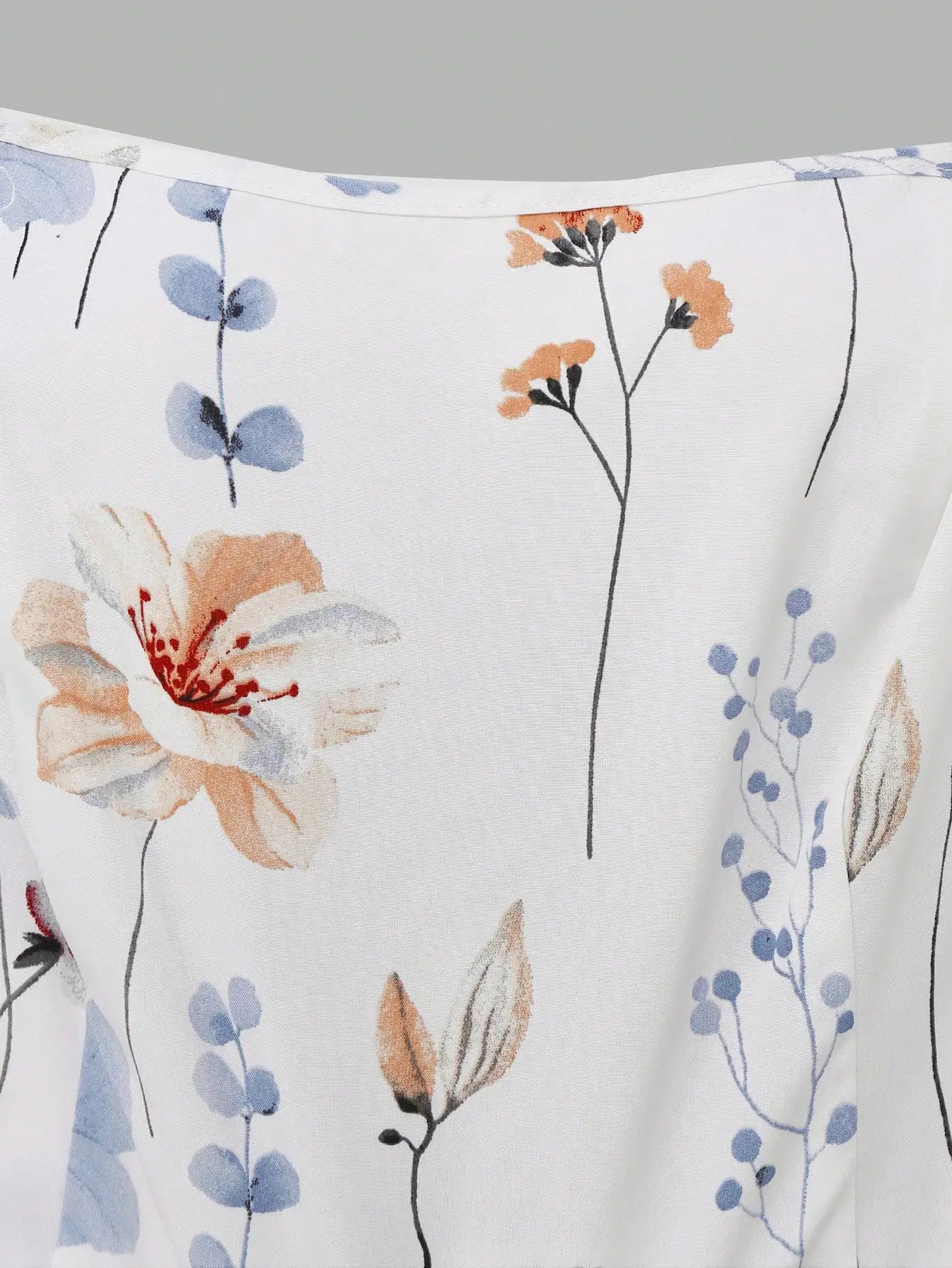 2 Pieces Women's Floral Chiffon Dress Elegant Romantic Date Outfit Spring Summer
