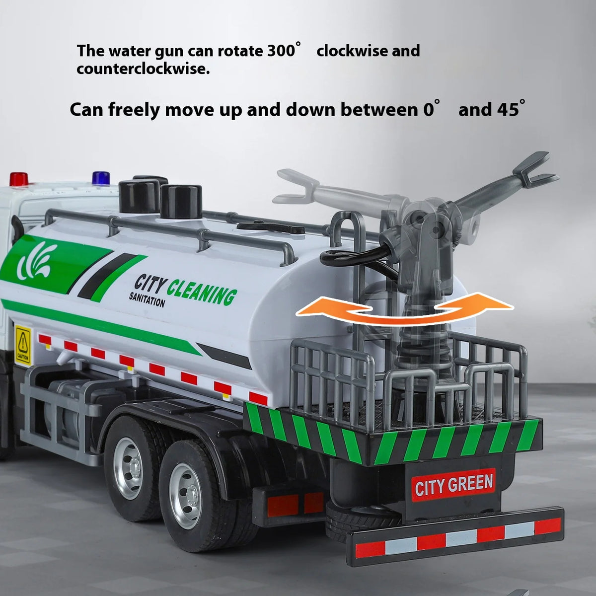 Diecast City Sprinkler Truck Toy With Sound And Lights