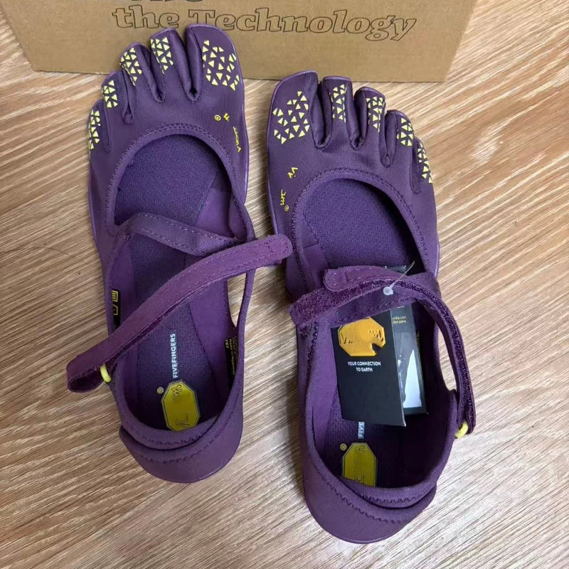 Women Barefoot Five Toe Shoes Anti Slip Yoga Pilates Shoes Lightweight Breathable Fitness Dance Outdoor Training Shoes