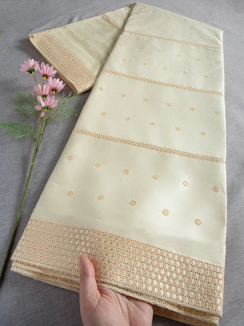 JiaDong Nigerian Swiss Lace 5 Yard African Wedding Fabric