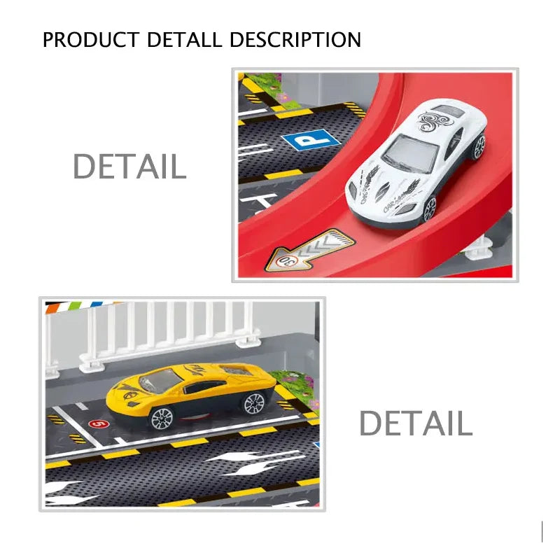 Kmoist Smart City Parking Track Model Cars Interactive Puzzle Set