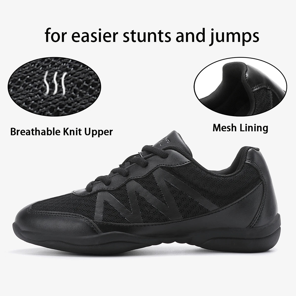 New Cheerleading Shoes Children's Dance Shoes Competitive Aerobics Shoes Fitness Shoes Women's White Jazz Sports Shoes 2105