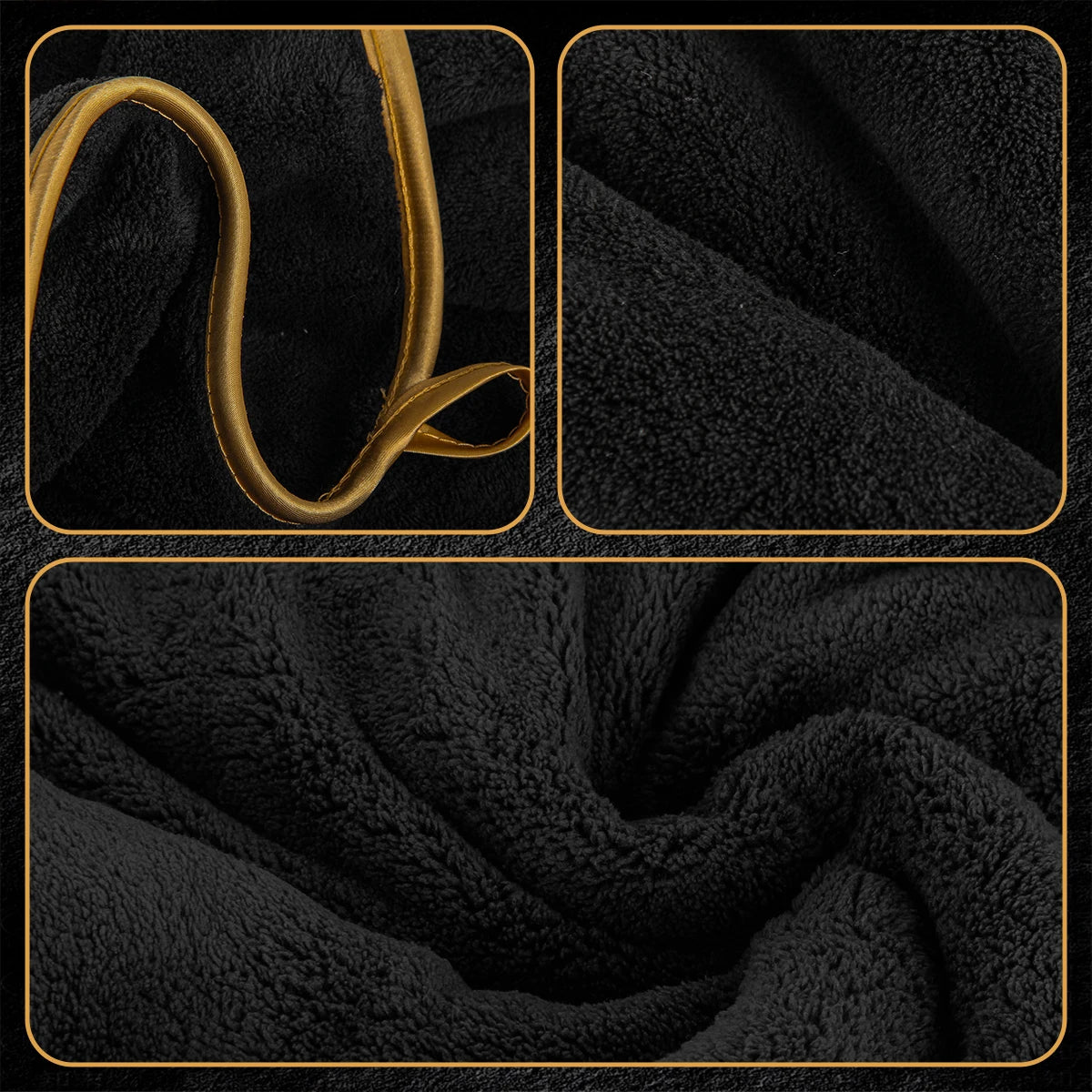 4-Piece Bath Towel Set, Gold-Edged S Solid Color Bath Towel, 1 Bath Towel + 1 Hand Towel + 2 Face Towels, Bathroom Accessories, Suitable for Yoga, Bathing, Swimming, Spa, Etc., Holiday Gift