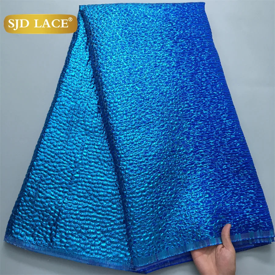 Nigerian Brocade Lace Damask Fabrics African Jacquard For Women Dresses