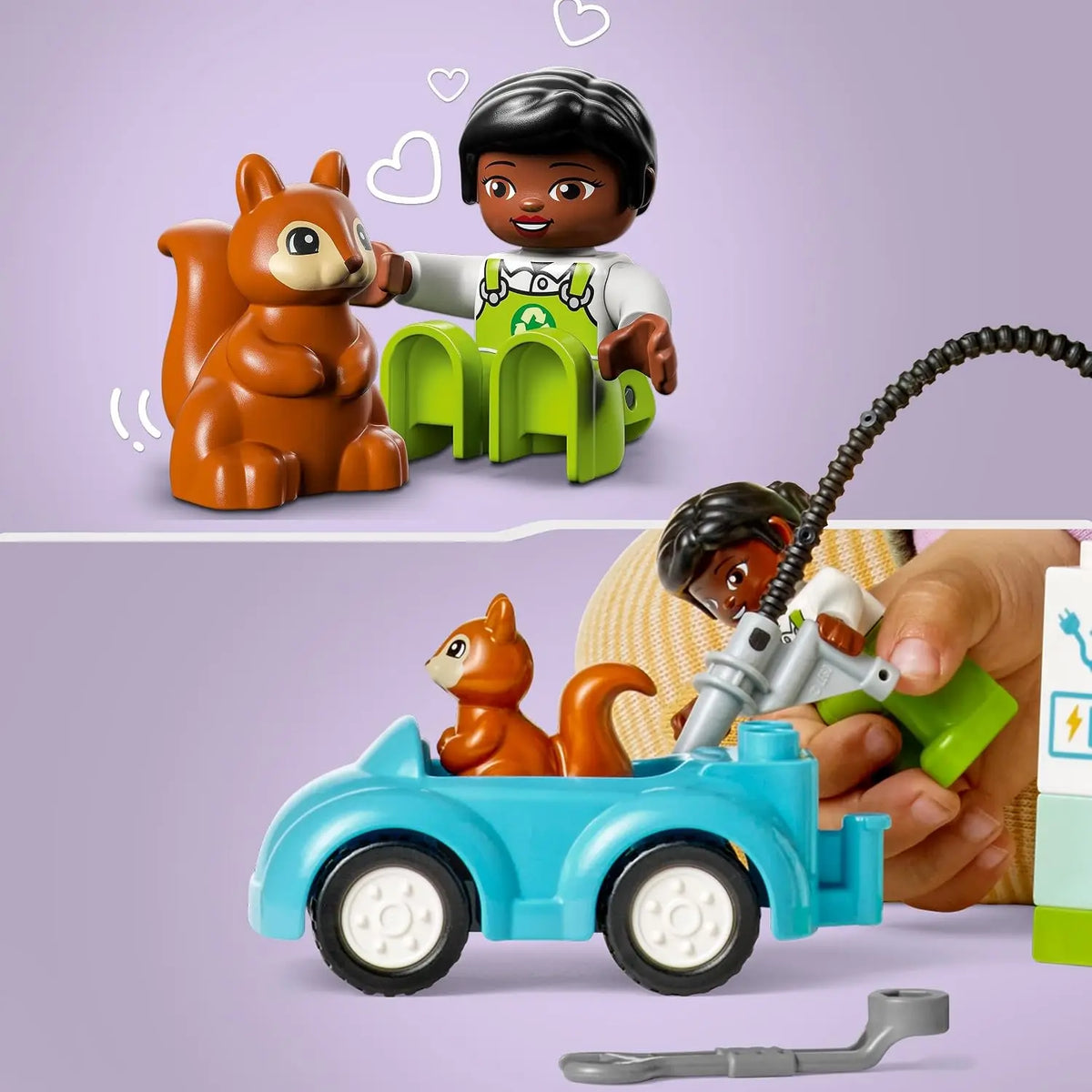 LEGO DUPLO Town Wind Turbine and Electric Car Building Set