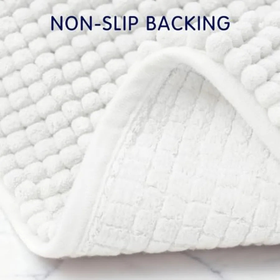 Soft Chenille Bath Rug Machine Washable Quick Dry Shower Mat